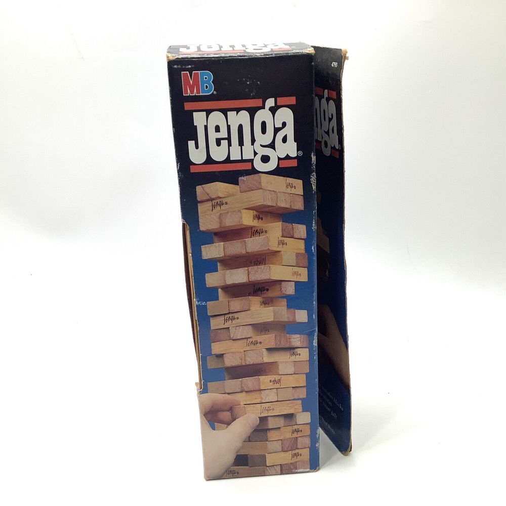 Jenga 1986 Milton Bradley Wood Block Balance Game Complete The Original Vintage